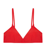 red crossover bikini top