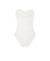 wht strapless swimsuit