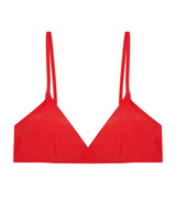 red crossover bikini top
